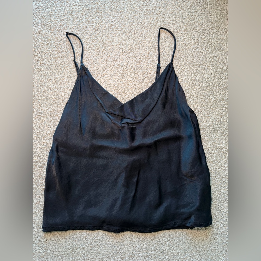 Zara Black Women's Cowl Neck Tank Top